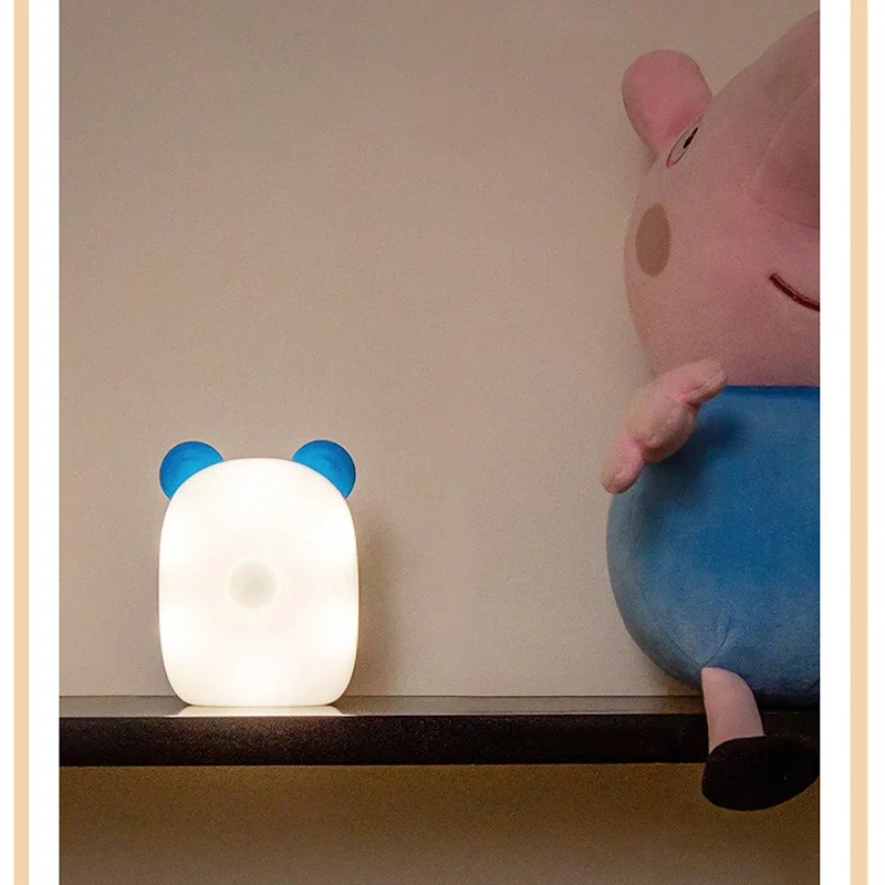 LEDInduction Lamp Intelligent Human Body Induction Wireless Cartoon Magnet Design Wall Lamp Children Bed Rise Night Lamp