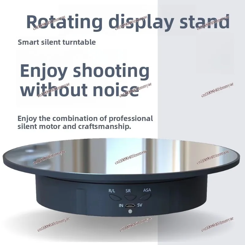 Electric turntable display table Mirror jewelry display Live shooting Charging speed regulation
