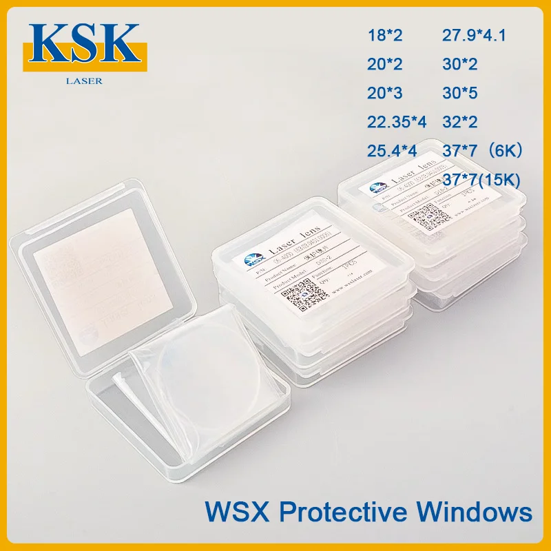 WSX Original Laser Protective Windows 18*2/20*2/30*5 Protection Lens 4KW 1064nm JGS1 Fused Silica Optical For Fiber Cutting Head