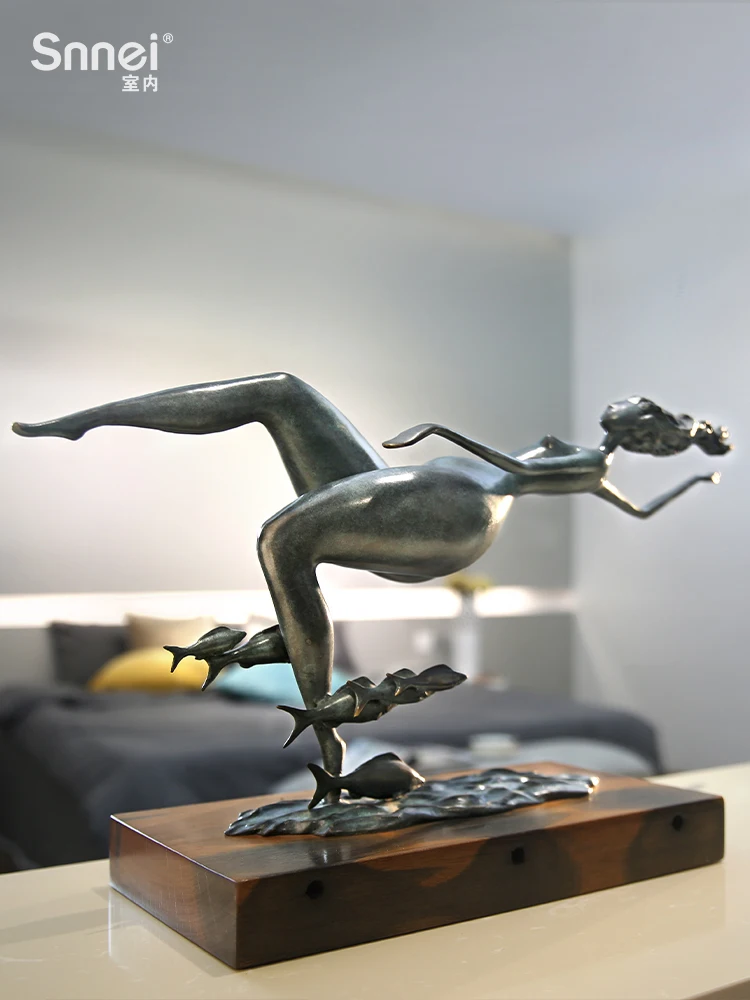 

Современные минималистичные абстрактные фигуры, медные украшения, украшение для гостиной, украшение для стола