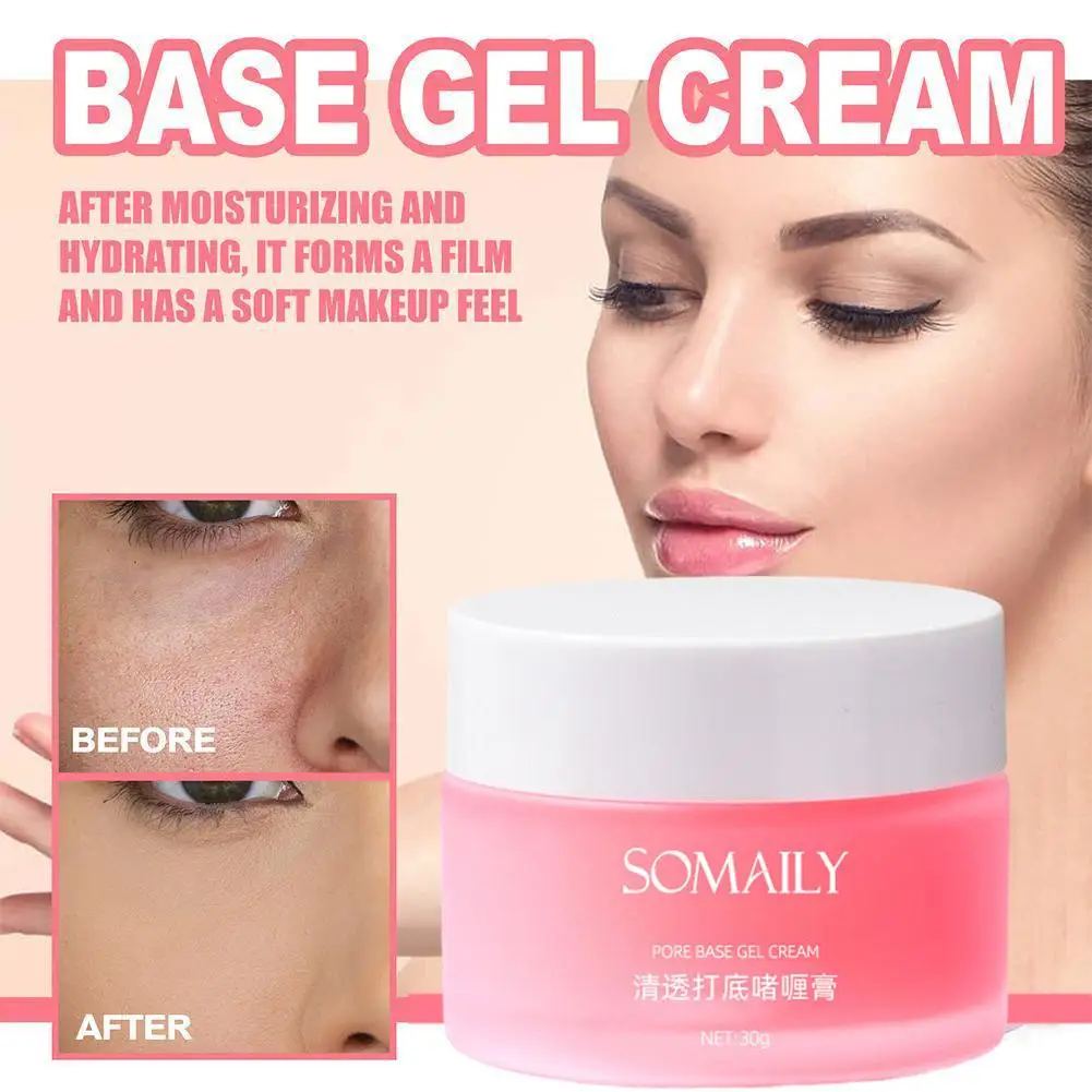 30g Moisturizing Face Primer Makeup Base Cream Pore Pore Base Cosmetics Lasting Gel Long Cream Invisible Hide Concea B9c0