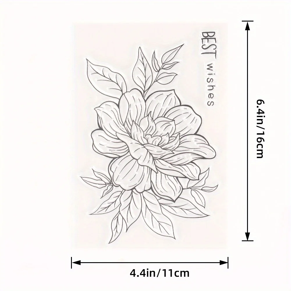 Flower Transparent Seal Stamps Vintage Floral Clear Stamp for Cards Making Decorative Photo Album Scrapbooking Journal Supplies