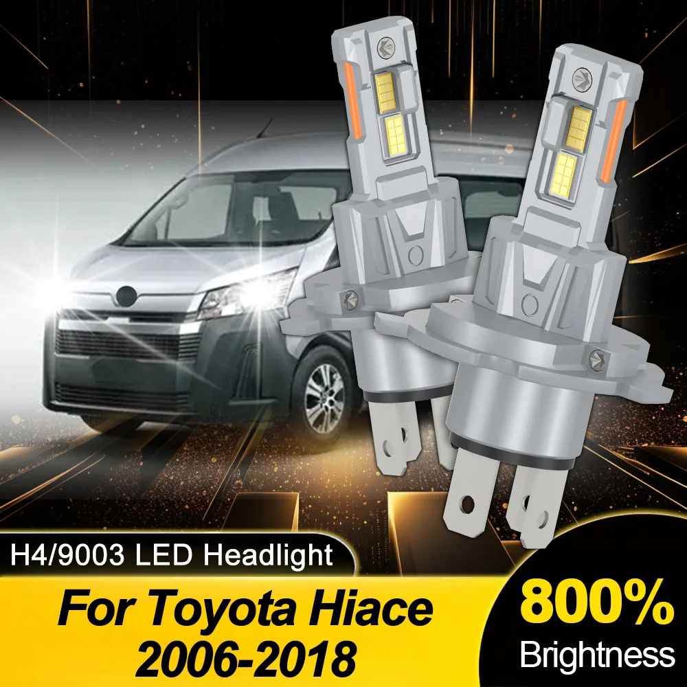 

H4 LED Light Canbus 40000LM 200W Car LED Headlight 6000K High Power High Low Beam Auto Light Bulbs For Toyota Hiace 2006-2018