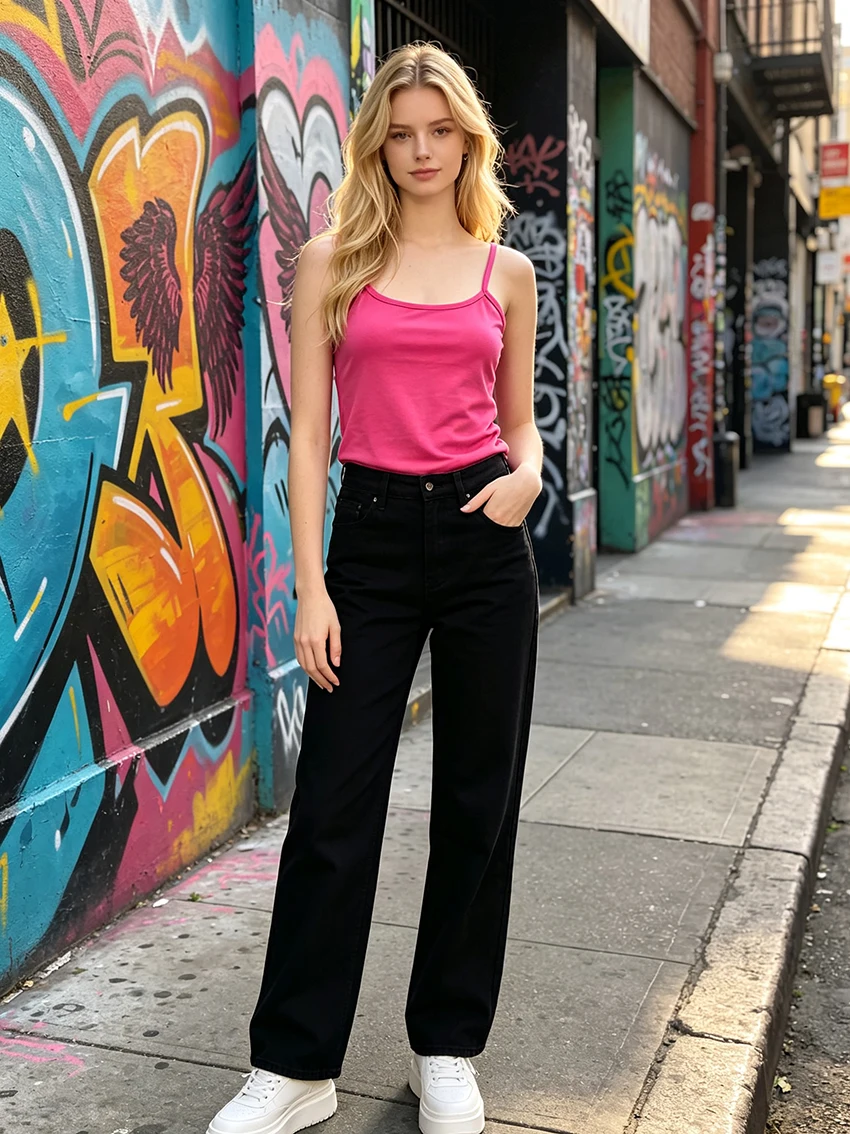 Y2K Mode Damen Einfarbige Camisole Tops mit Rückenflügel-Pailletten-Design, Schlanke Kurze Ärmellose Tanktops mit Spaghettiträgern für den Sommer und Clubwear – Detail 11