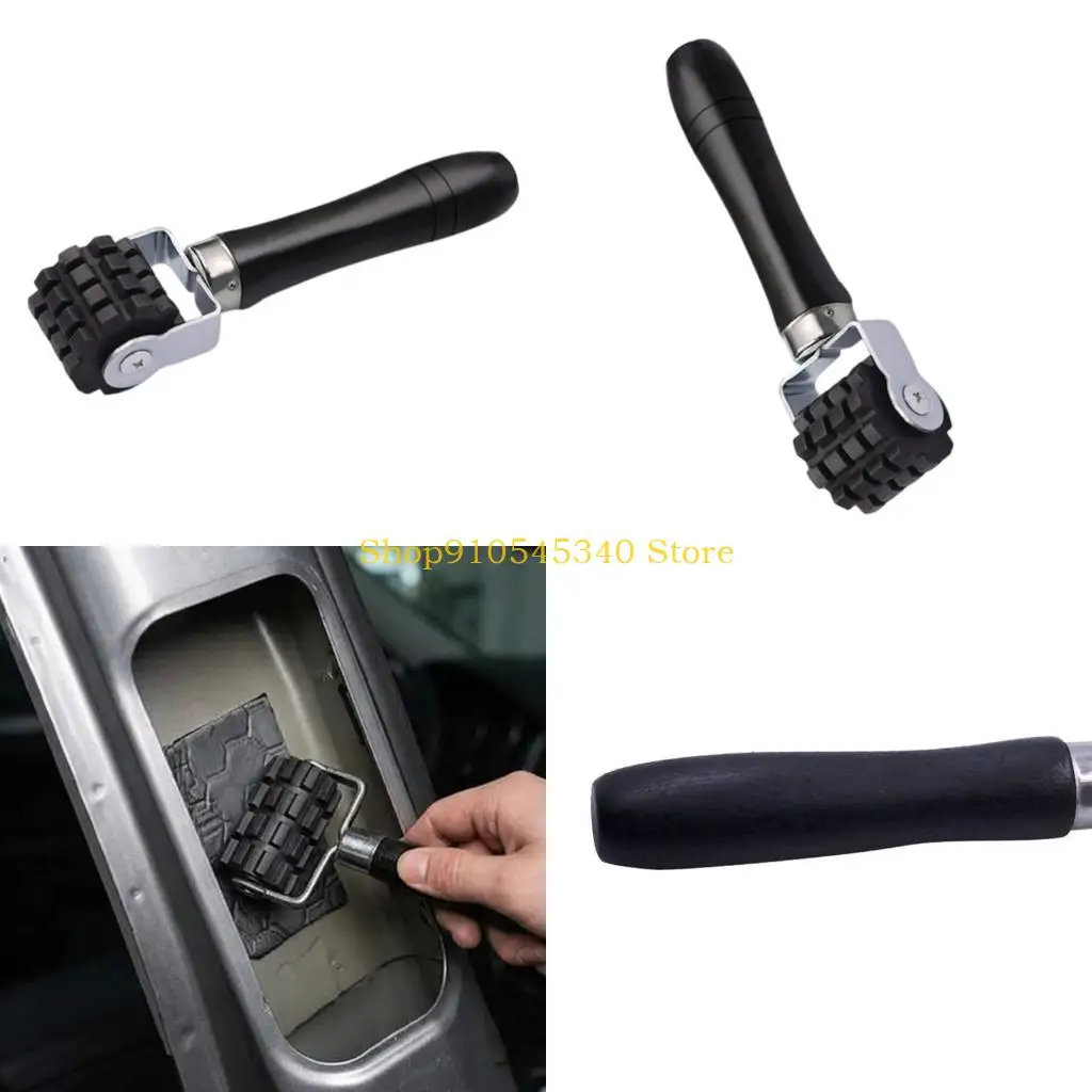 U2JA Vehicle Sound Installation Roller With Silicone Grip & Iron Base For Smooth Sound Deadening Mat Application Noise Reduction