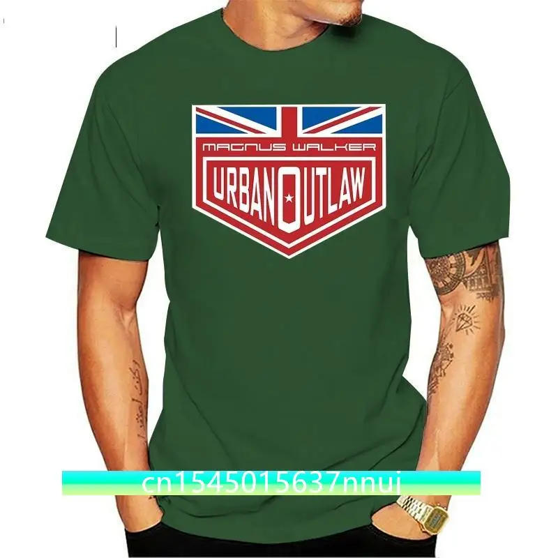 

Magnus Walker Urban Outlaw T-Shirt British Flag Men's Fashion Short Sleeves Cotton Tops Clothing Black