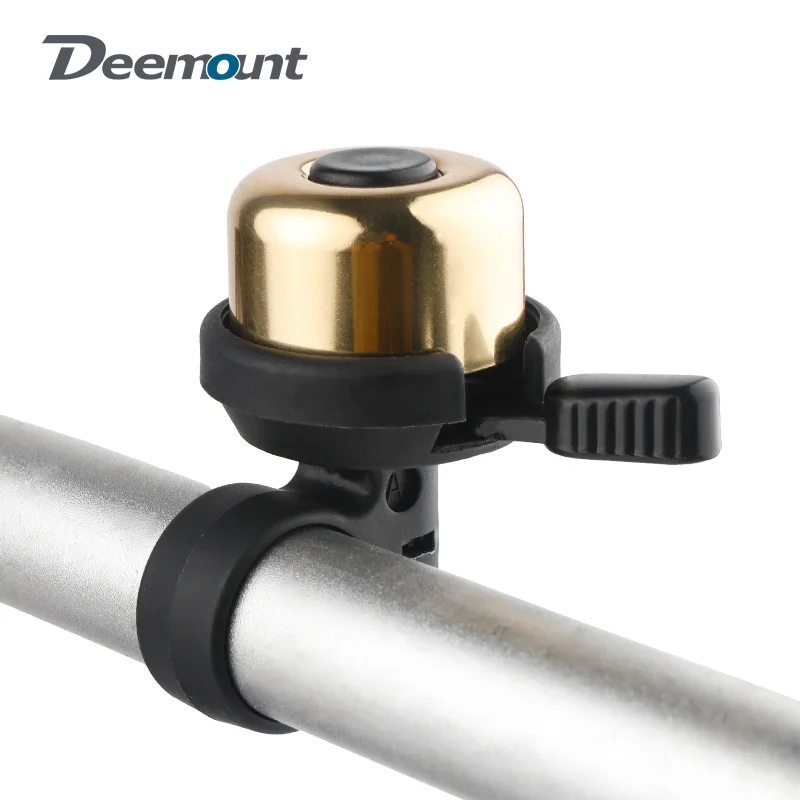 Deemount Retro Handlebar Brass Bicycle Bell Mini MTB Cycling Ring Audio Warning Crisp Sound Vintage Bike Horn Alarm Ring