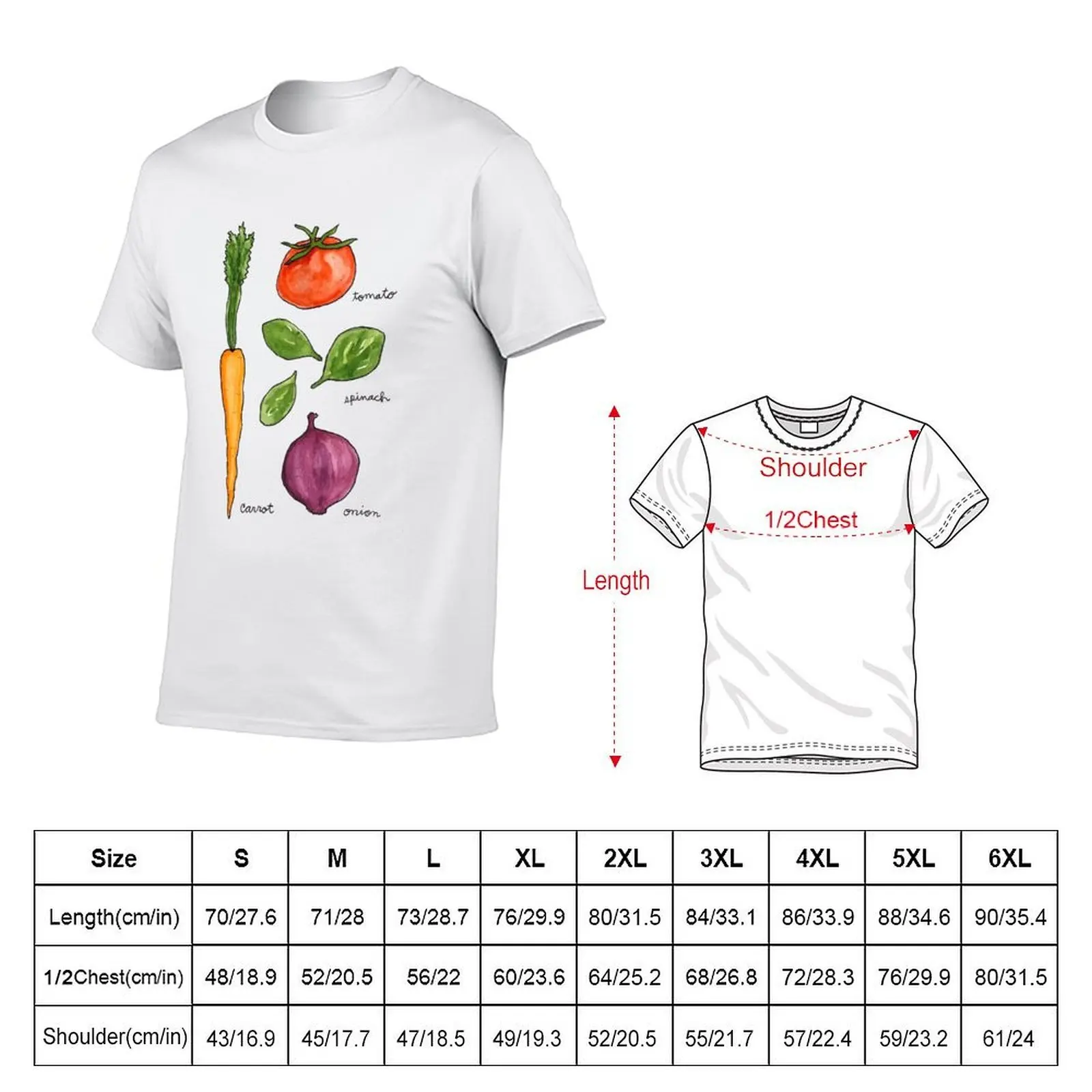 Garden Veggies T-Shirt man t shirt cotton t shirts for man pack white T-Shirt