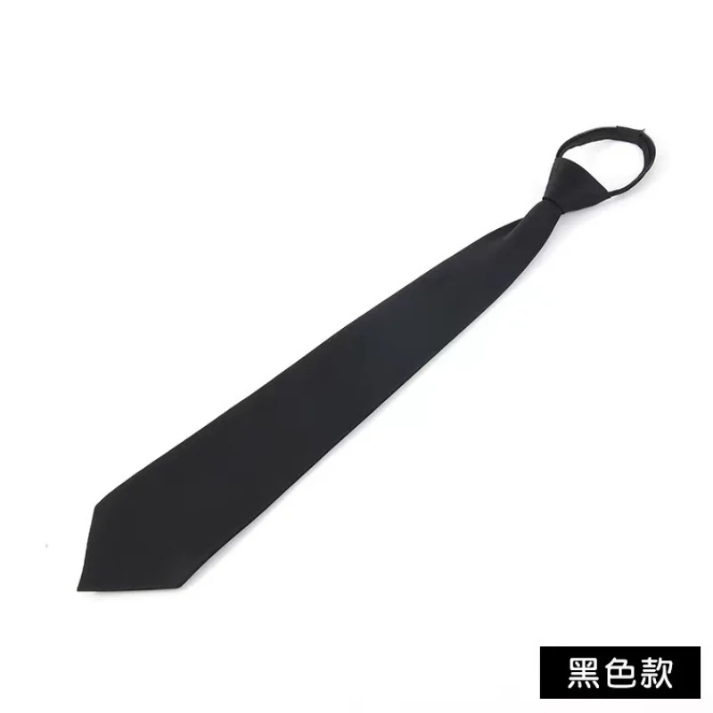 

Secretary Costume Tie, Student Zipper Tie, Lazy Security Guard Tie, Black Tie For Role Play