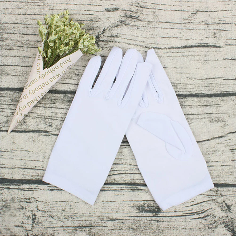 

6Pairs Protective Spandex Work Gloves Lightweight Comfortable Etiquette Gloves for Jewelry Coin Photo Handling Industrial