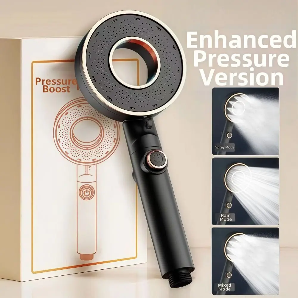 رأس دش عالي الضغط قابل للتعديل في 3 مستويات، رأس دش مضغوط بواجهة مشتركة بنقرة واحدة #5