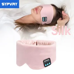 SYPVRY Silk Sleep Mask with Headphones Premium Silk Sleep Mask with Wireless Headphones Comfortable Sleeping Headphones Mask