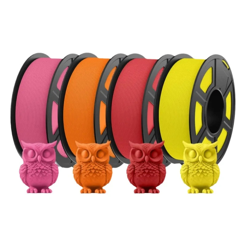 Filament do drukarek 3D JAYO 3D High Speed Matte PETG / PLA Classic, 1.75mm, 4 rolki/zestaw, schludnie nawinięty i nietoksyczny PETG do drukarek 3D FDM — zdjęcie produktu 7
