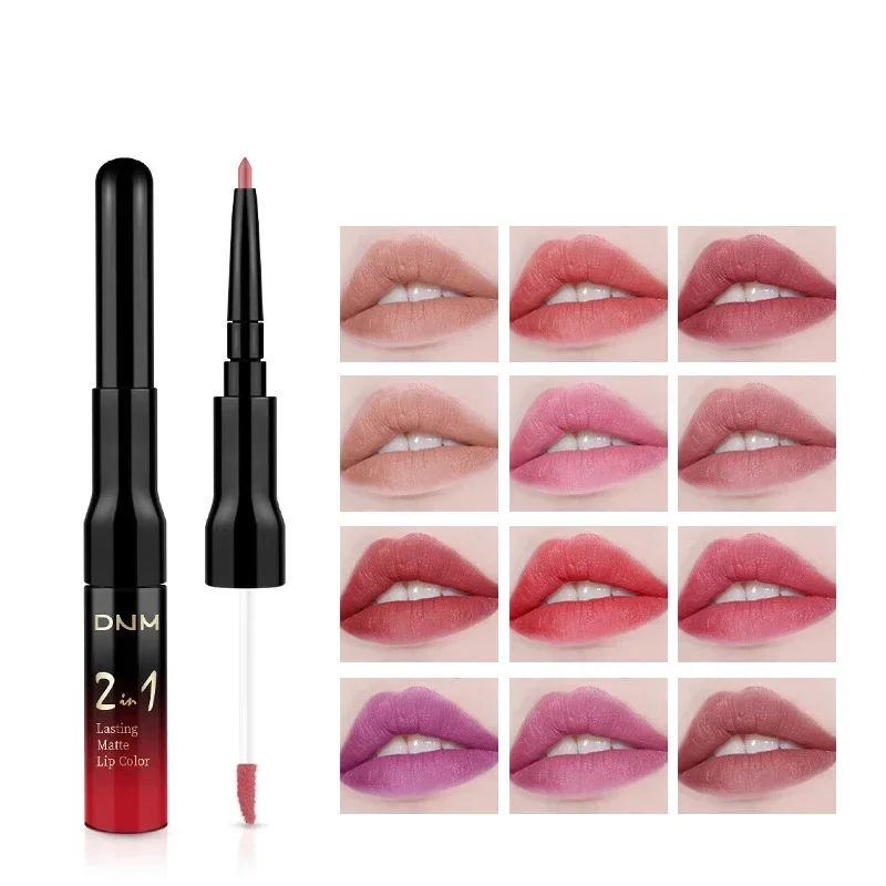 2021 Hot Sale Sexy Women 20 color multi-function double head durable waterproof nude color makeup lipstick, red lip pencil.