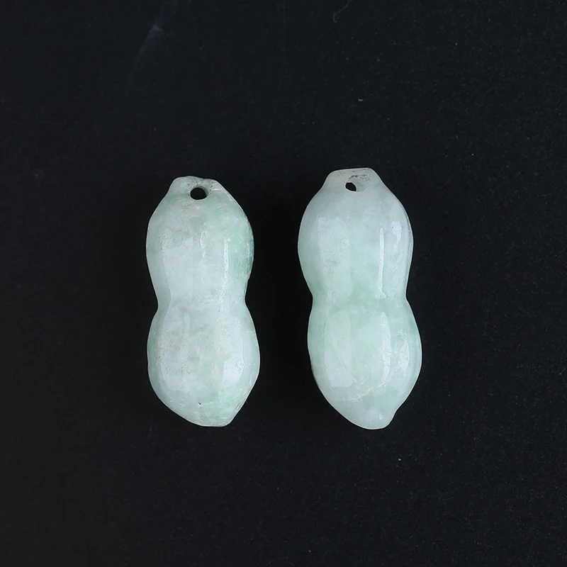 Natural Jadeite Bead Earring Accessories Luxury Sexy Young Girls Fashion Charm Elegant Women Fine Jewelry Gifts 27x11mm 13.3g