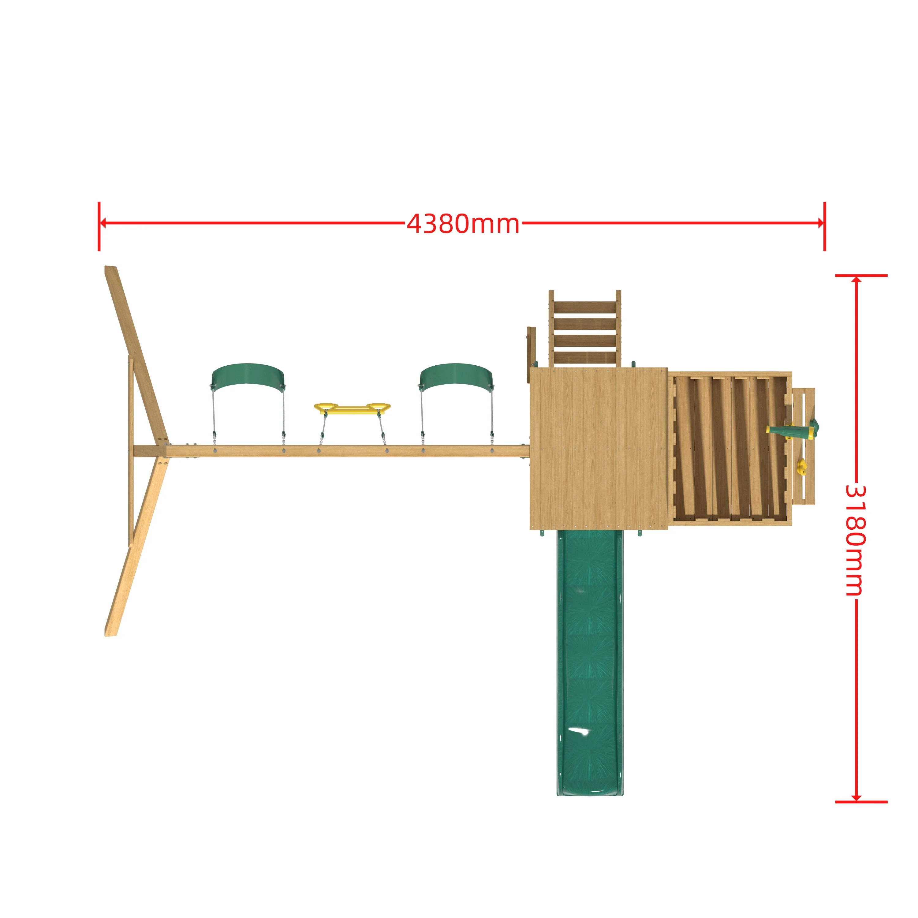 Ser adequado para grande equipamento de playground de madeira ao ar livre ao ar livre criança jardim jogar balanços de chão brinquedo conjunto de balanço kit para crianças