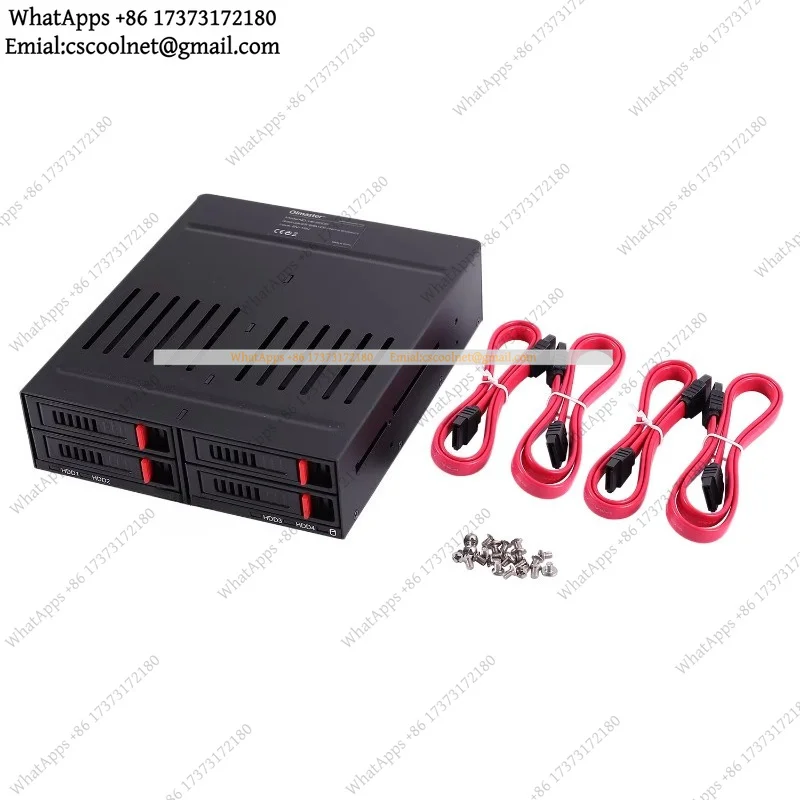 JS01 HE-2006 4 Slots 2.5 Inch SATA Internal Mobile Rack Hard Drive Case With LED Indicator Built-In Fan Electronic Accessories