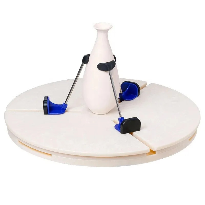 Portable Pottery Machine Turntable Clamp Ceramic Trimming Tools Sculpting Clamp Repair Tools for Ceramic Beginners Professionals