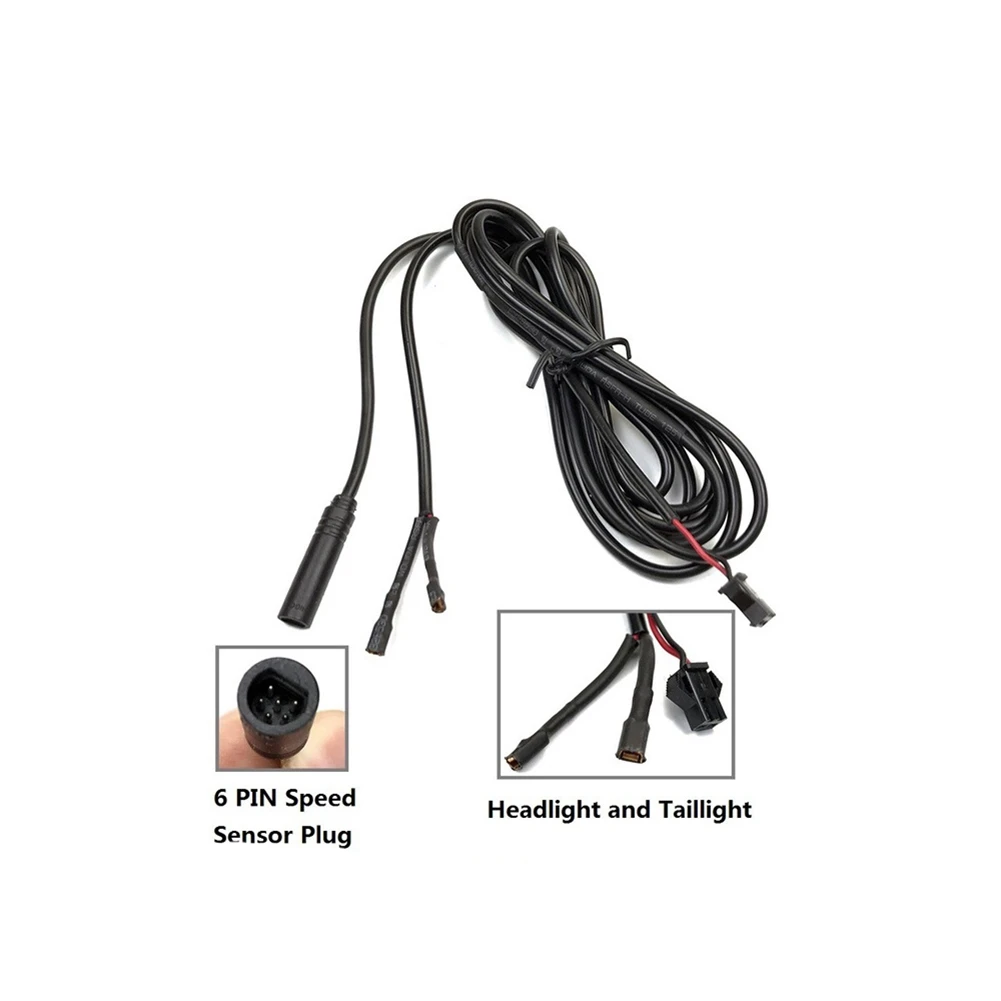 Imagem -03 - Sensor de Velocidade 1t2 Cabo de Luzes Dianteiras e Traseiras para Motores de Acionamento Médio Tongsheng Tsdz2 Tsdz2h