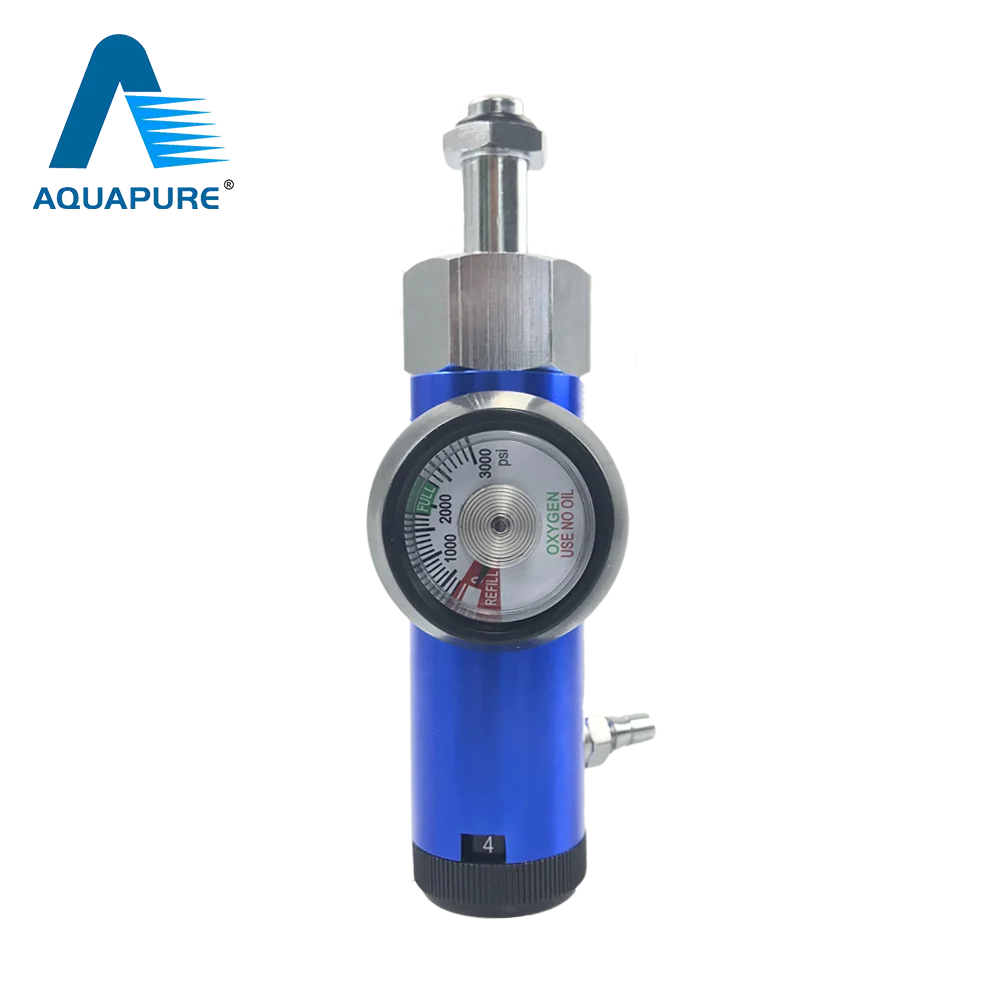 Germany type blue color  pressure regulator for low flow 0-4 LPM