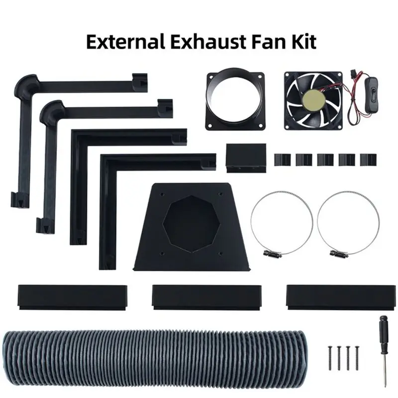 Efficient For Bambu Lab P2S External Exhaust Fan Kit Long-Distance Ventilation And Exhaust For P2S With Printpart