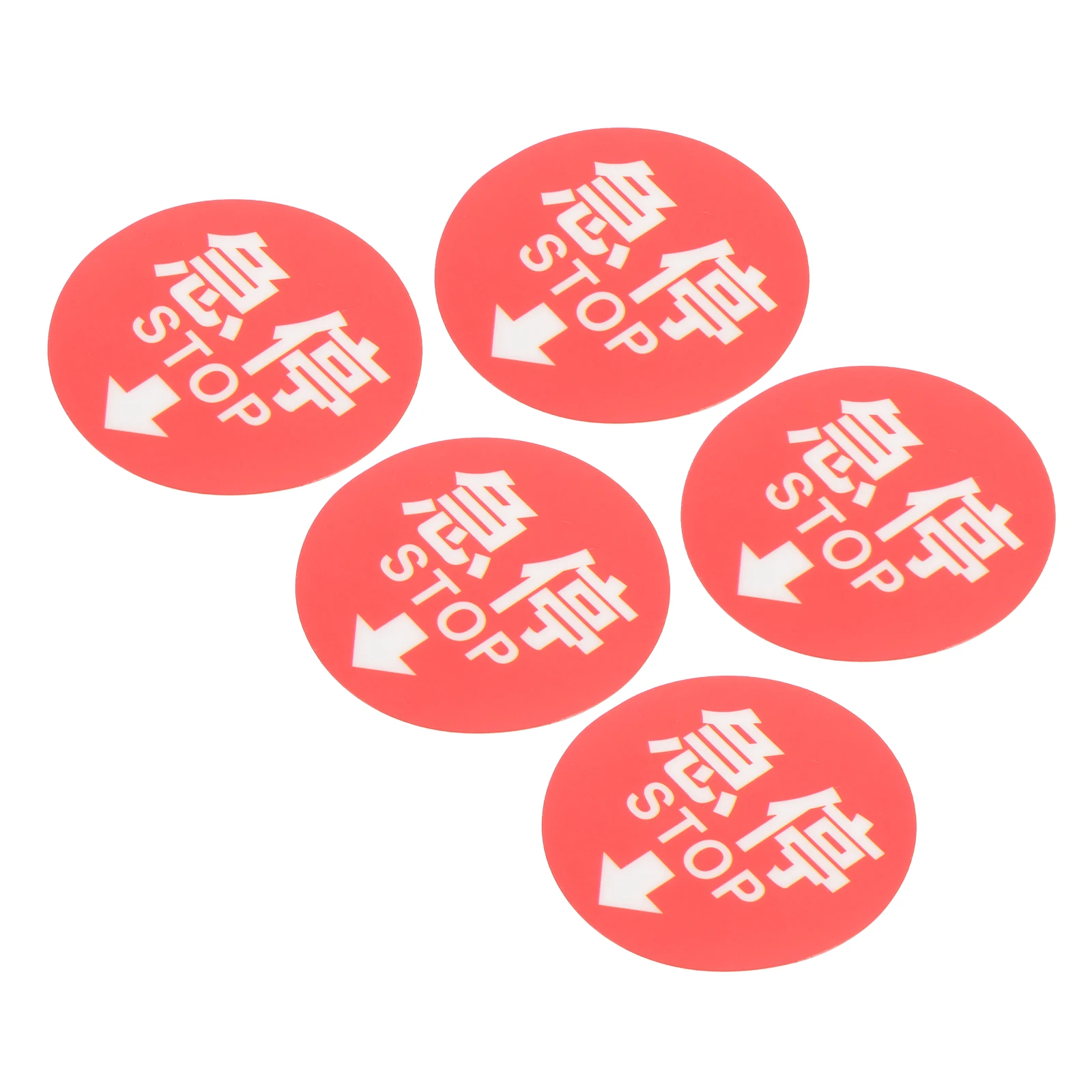 

5 Pcs Sign Stickers Alarm Stop H held Pvc Caution Emergency Traffic Traffic Signs For Kids Signs Wall Decor Metal