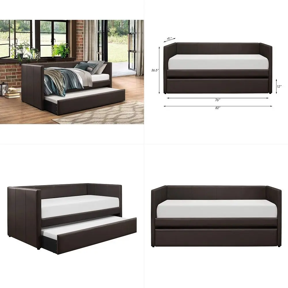 Cama nido individual con listones de madera en color blanco, sin necesidad de somier, fácil montaje