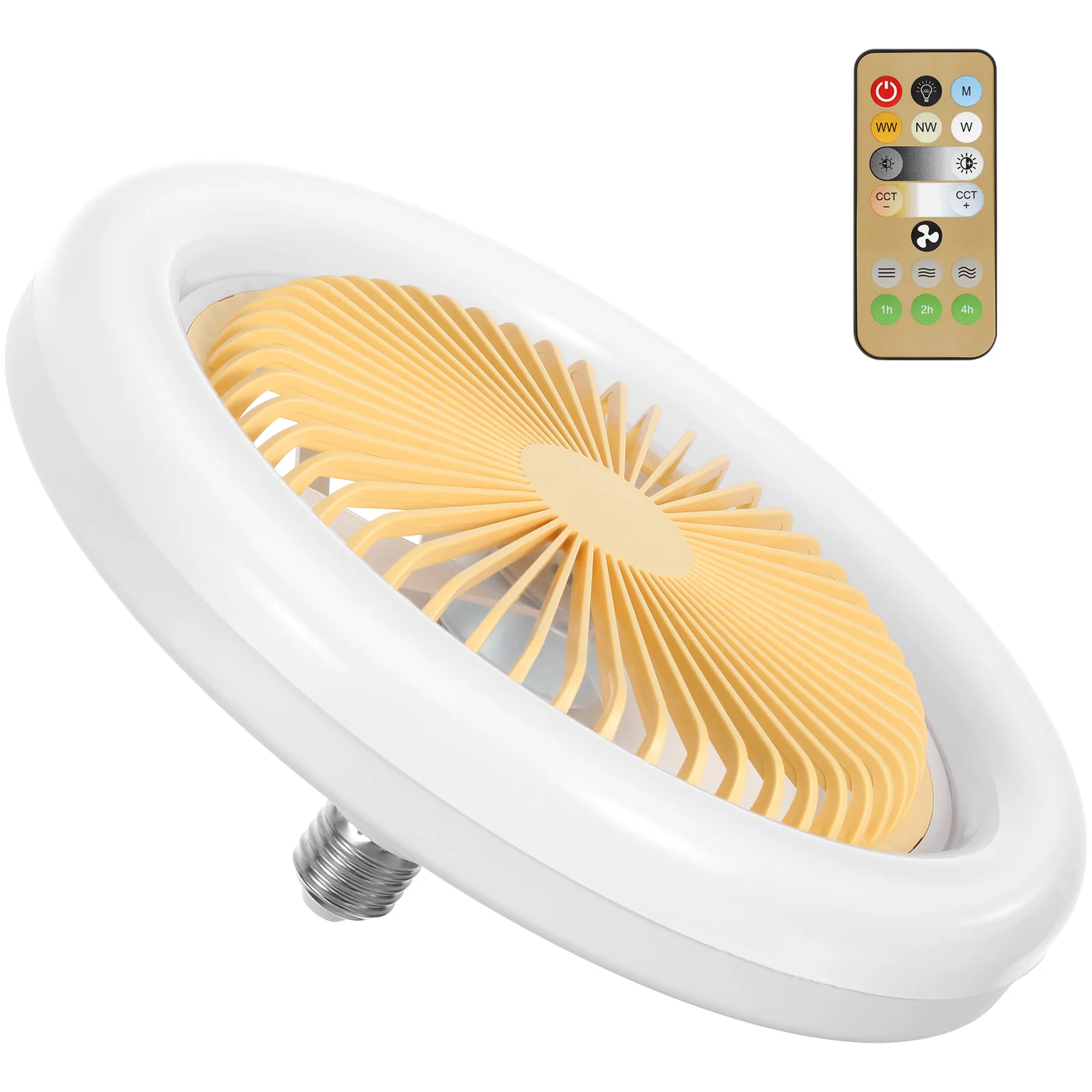 

Modern LED Ceiling Yellow 3-gear Strong Wind Sleep Mode Remote Control High Transmittance Silicone Living Room Bedroom