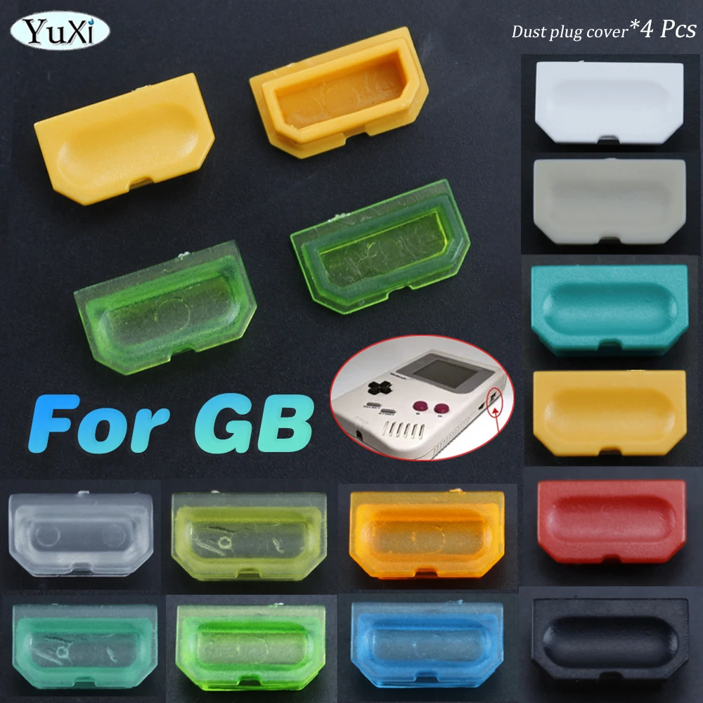 4Pcs Dust Cover For Gameboy GB Game Console Shell Dust Plug For Nintend GB DMG 001 Power Port Plastic Cover Replacement Part