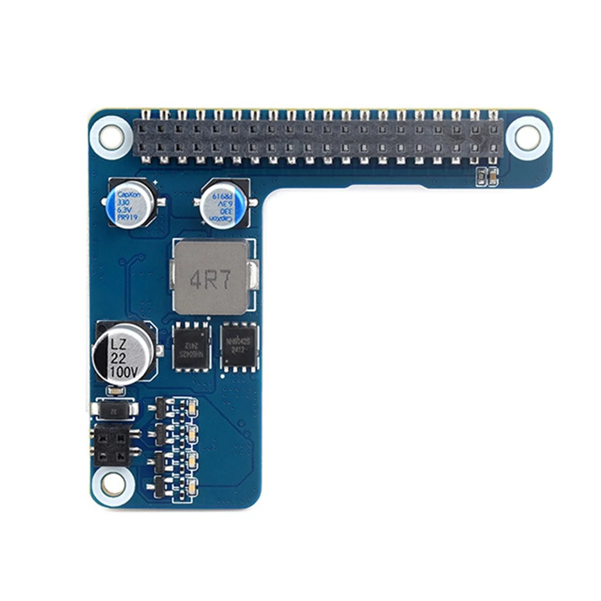 AT87-Waveshare PoE Power Expansion Board for Raspberry Pi 5 Ethernet 5V 5A Support 802.3af/At Network Standard Expansion Boards