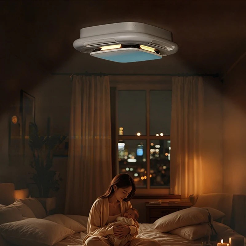 Leafless Ceiling Fan With Light Bladeless Fan Light Full Spectrum Eye Care Bedroom Ceiling Light Invisible Dining