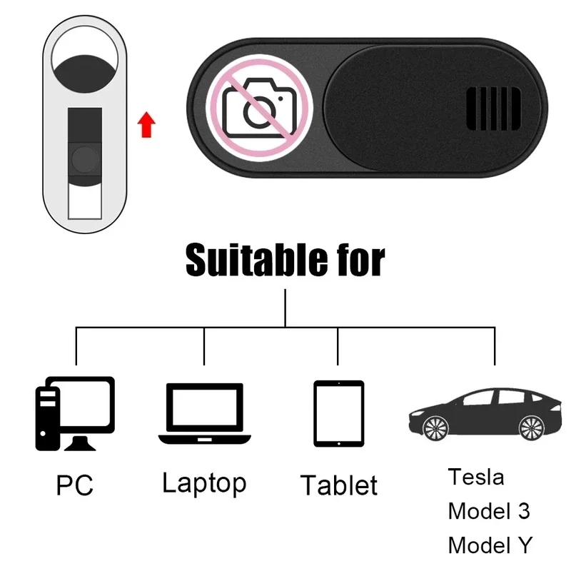 1/2/4/6pcs Privacy Protector Camera Cover Center Console Accessories Webcam Slide Switch Blocker Interior Sticker Trim