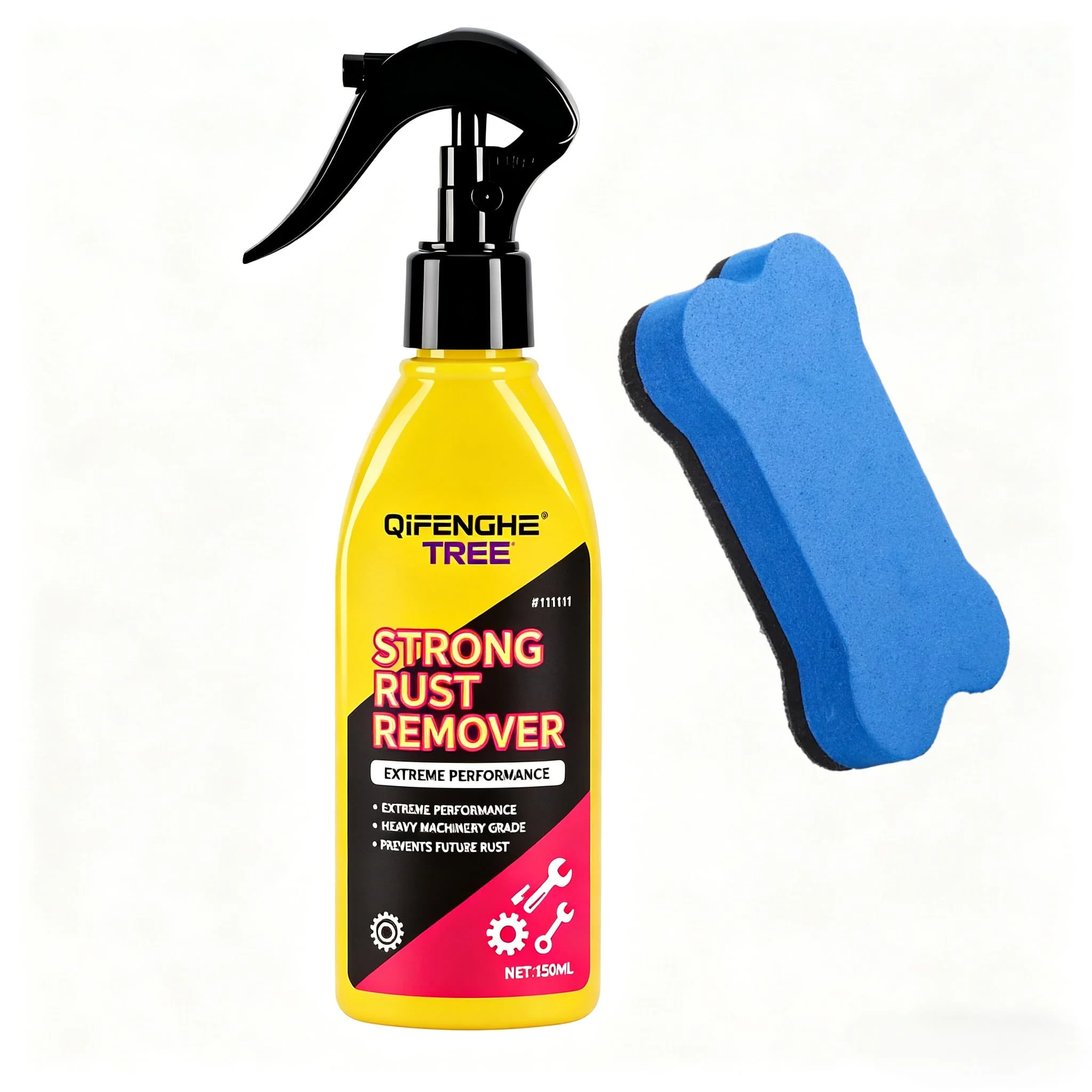 Metal Rust Remover & Protective Spray, Iron Converter, for Car Parts Tires Rims Doors, Effectively Removes Rust Repairs 150ml