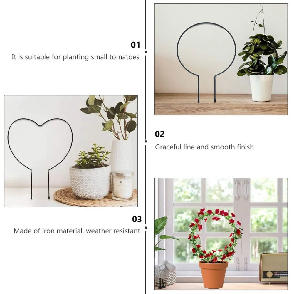 6팩 금속 DIY 트렐리스 등반식물 야외 화분용 녹색 식물 지지대 야외 식물용 스탠드-ABXK