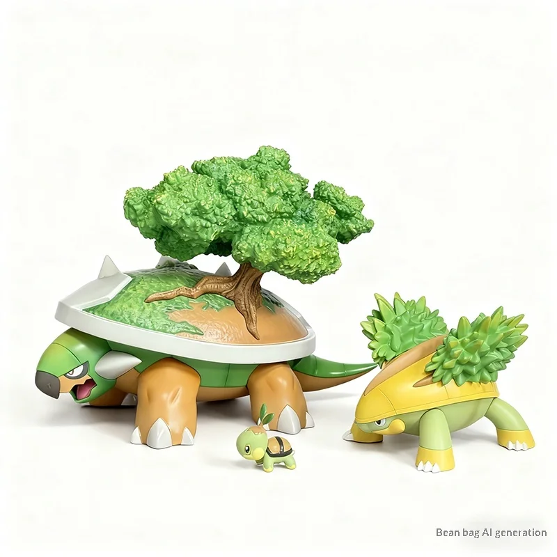 인기 상품 포켓몬 풀 페인팅 업그레이드 투타이 거북이 진화 그룹 피규어 애니메이션 모델 장식 소년 선물