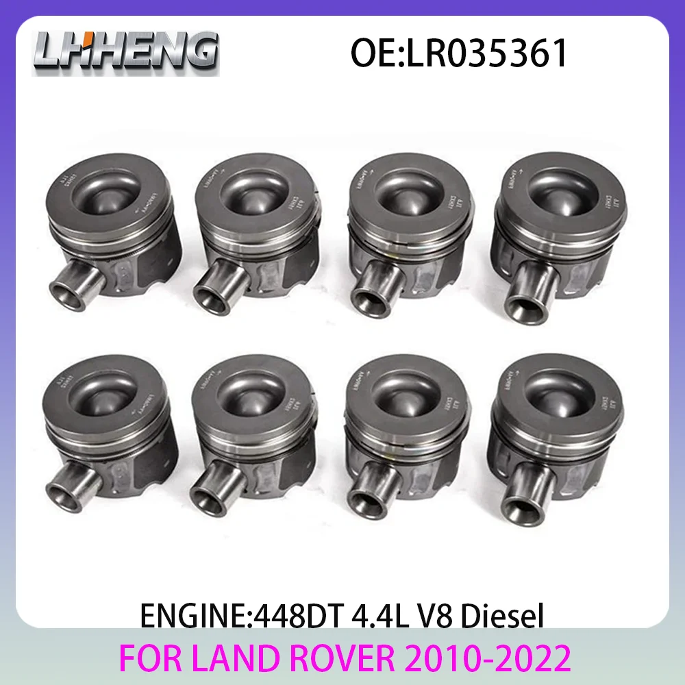 448DT Engine Piston & Rings Set For LAND ROVER RANGE ROVER RANGE ROVER SPORT L322 L405 4.4L 4.4 L T V8 Diesel 10-22 LR035361