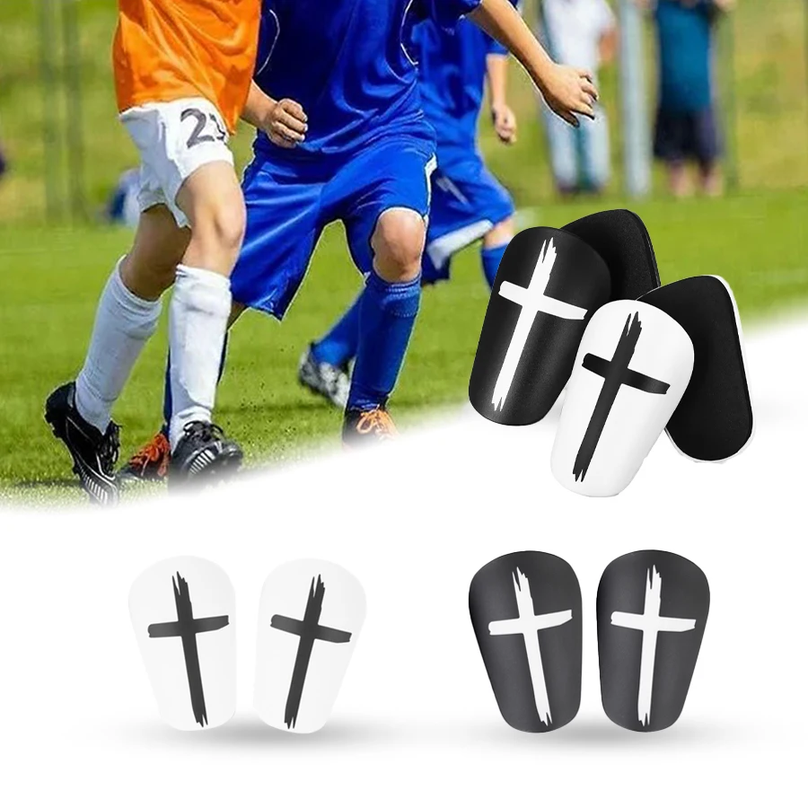 4 Pairs Football Shin Pads EVA Cross Soccer Mini Shin Guard Shock Absorbing Soccer Shin Guards Light Weight for Kids Youth Adult