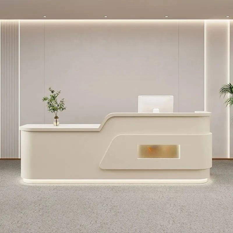 Customized Aesthetic Beauty Salon Reception Desk Drawers Creative Reception Desks Escritorios Recepción Hotel Office Furniture