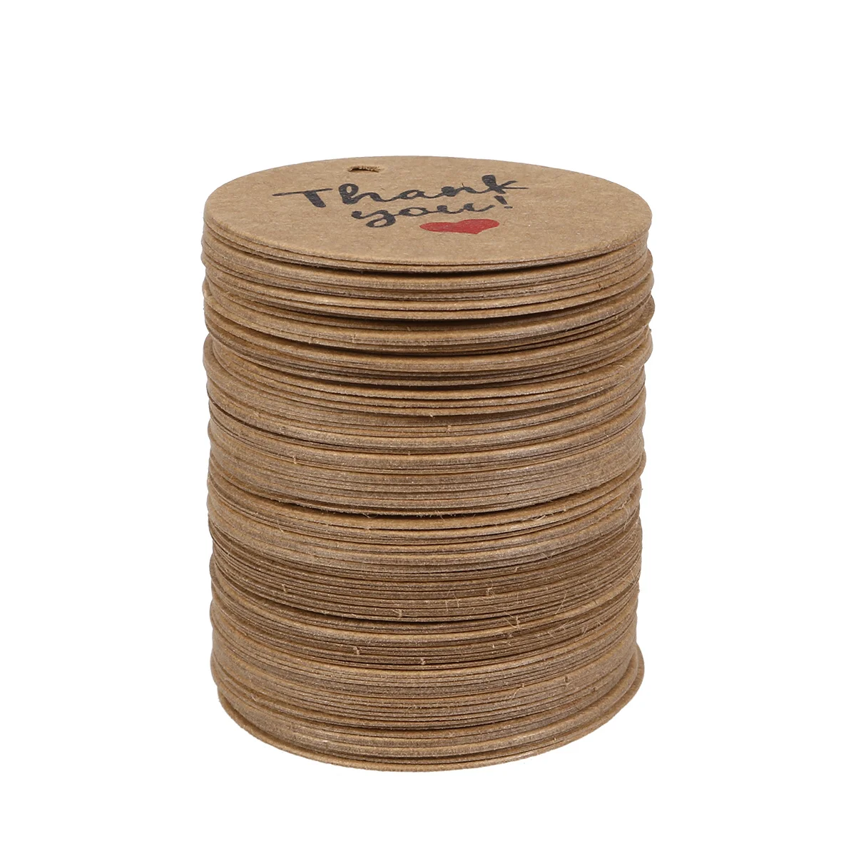 

200Pcs Kraft Paper Gift Hangtags Round Thank You Tags Wedding Party Baking Store Decorative Tags Kraft Paper Gift Tag