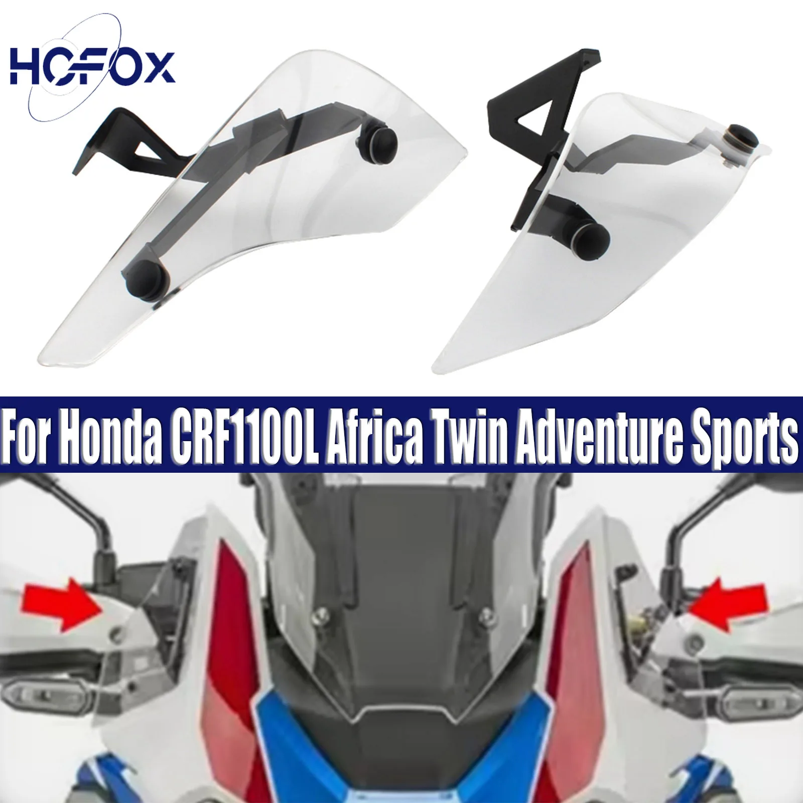 

For Honda CRF1100L Africa Twin Adventure Sports 2020-2023 Motorcycle Upper Wind Deflector Windscreen Windshield