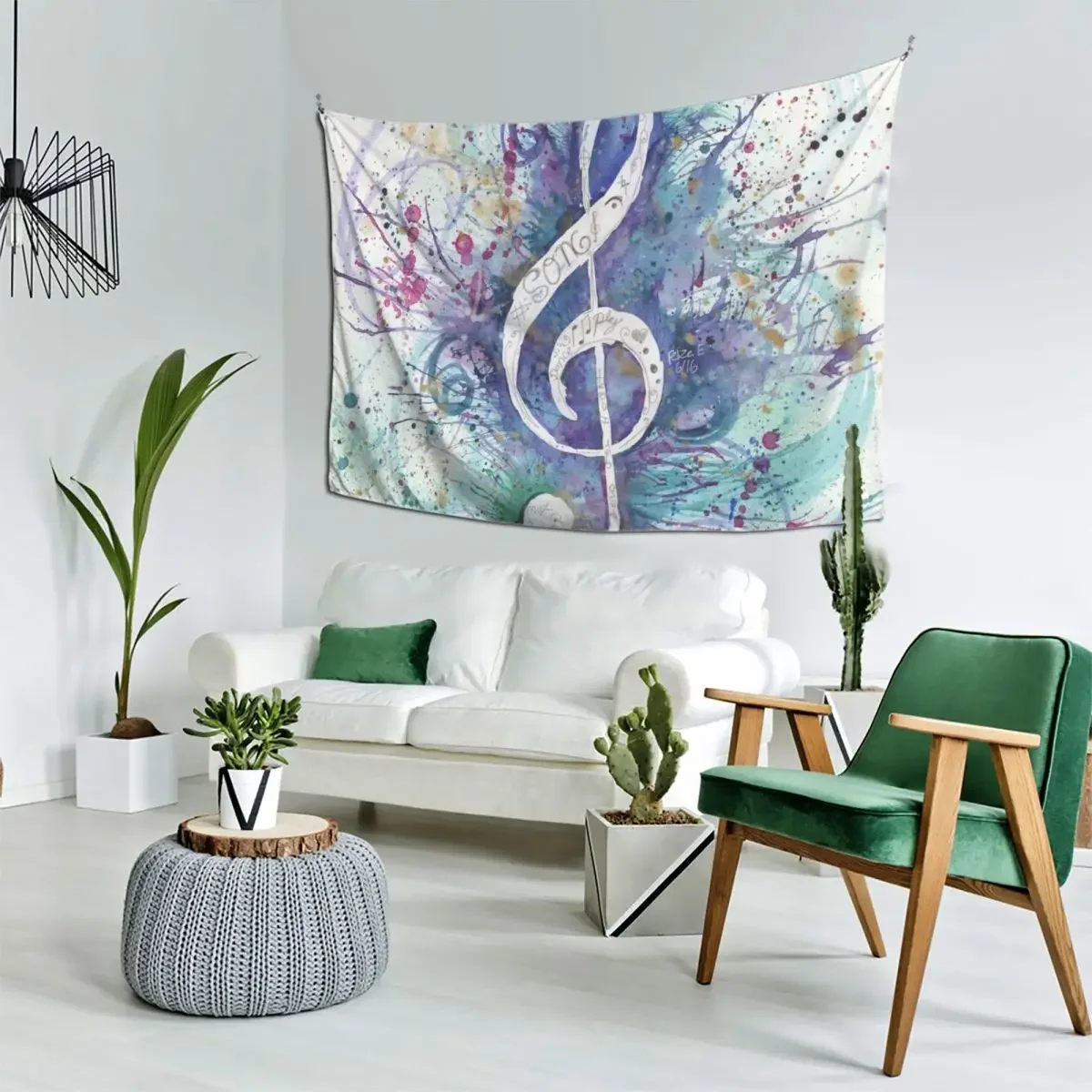 

Treble Clef Splash Tapestry Bedroom Organization And Decoration Bedroom Deco Anime Decor Bedroom Decoration Tapestry