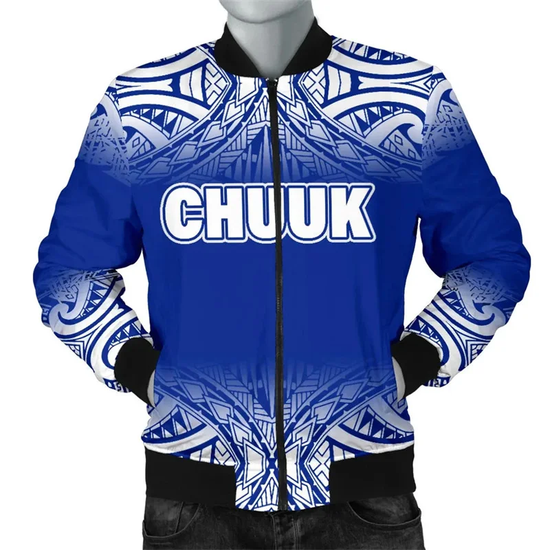 Autumn New 3D Printed The Territory Of Guam Jacket Micronesia Chuuk Emblem Graphic Jackets For Men Vintage Fashion Mens Clothing