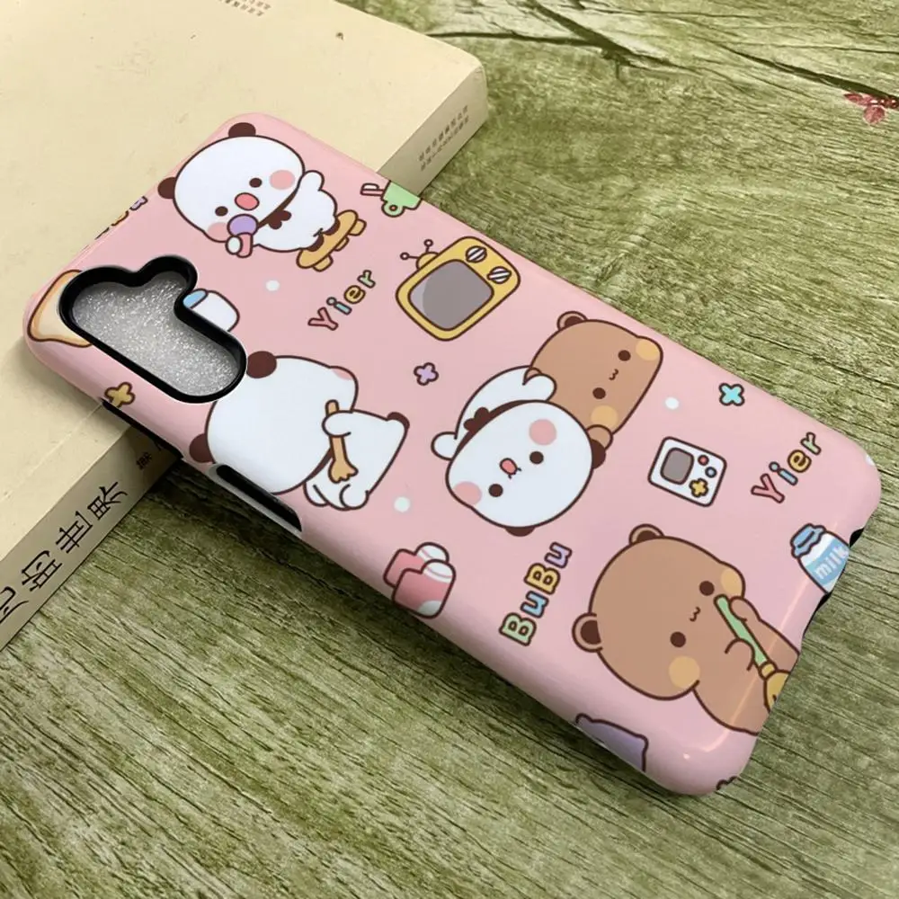 

Bubu Dudu Phone Case For SamsungS25 Film Shell GalaxyS24Ultra 23plus S22 21 A56 36 26 16 Luxury Double Layer Cover