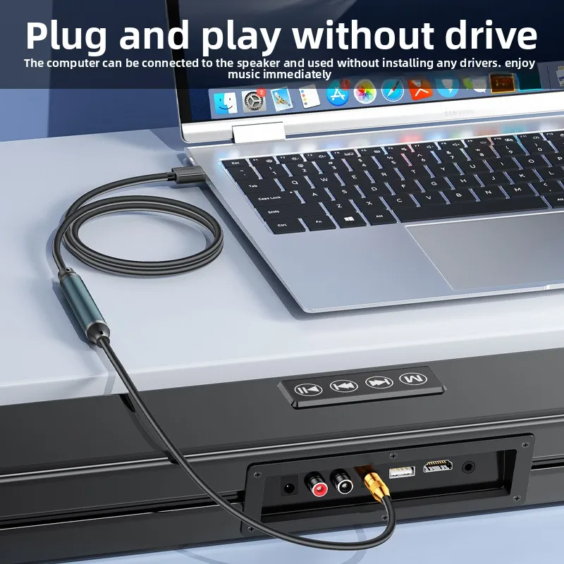 USB naar digitale optische audiokabel, voor laptop TV-versterker PS4, glasvezelconverter, gratis verzending