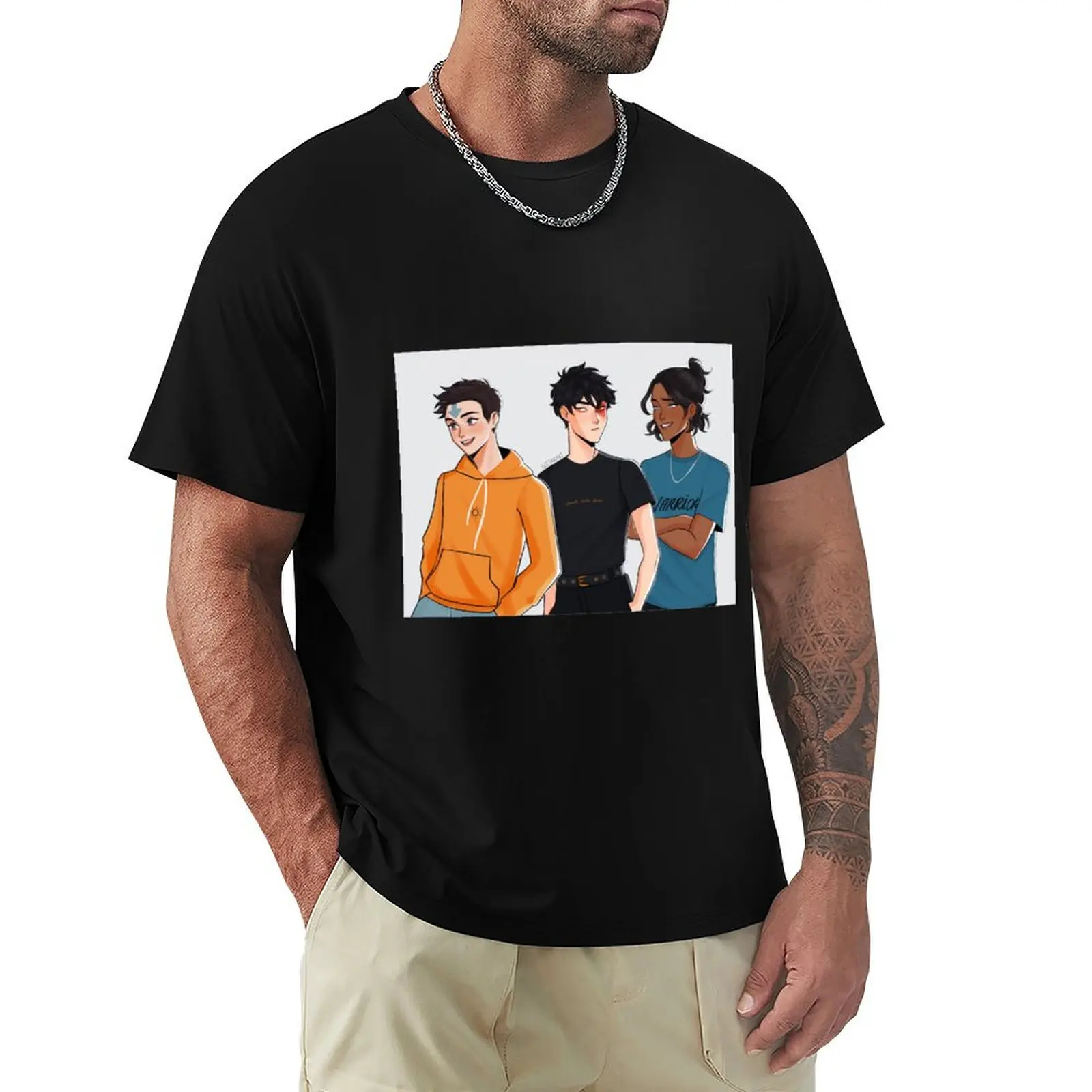 MODERN AANG, ZUKO AND SOKKA Camiseta de Talla Grande para Uso Casual al Aire Libre