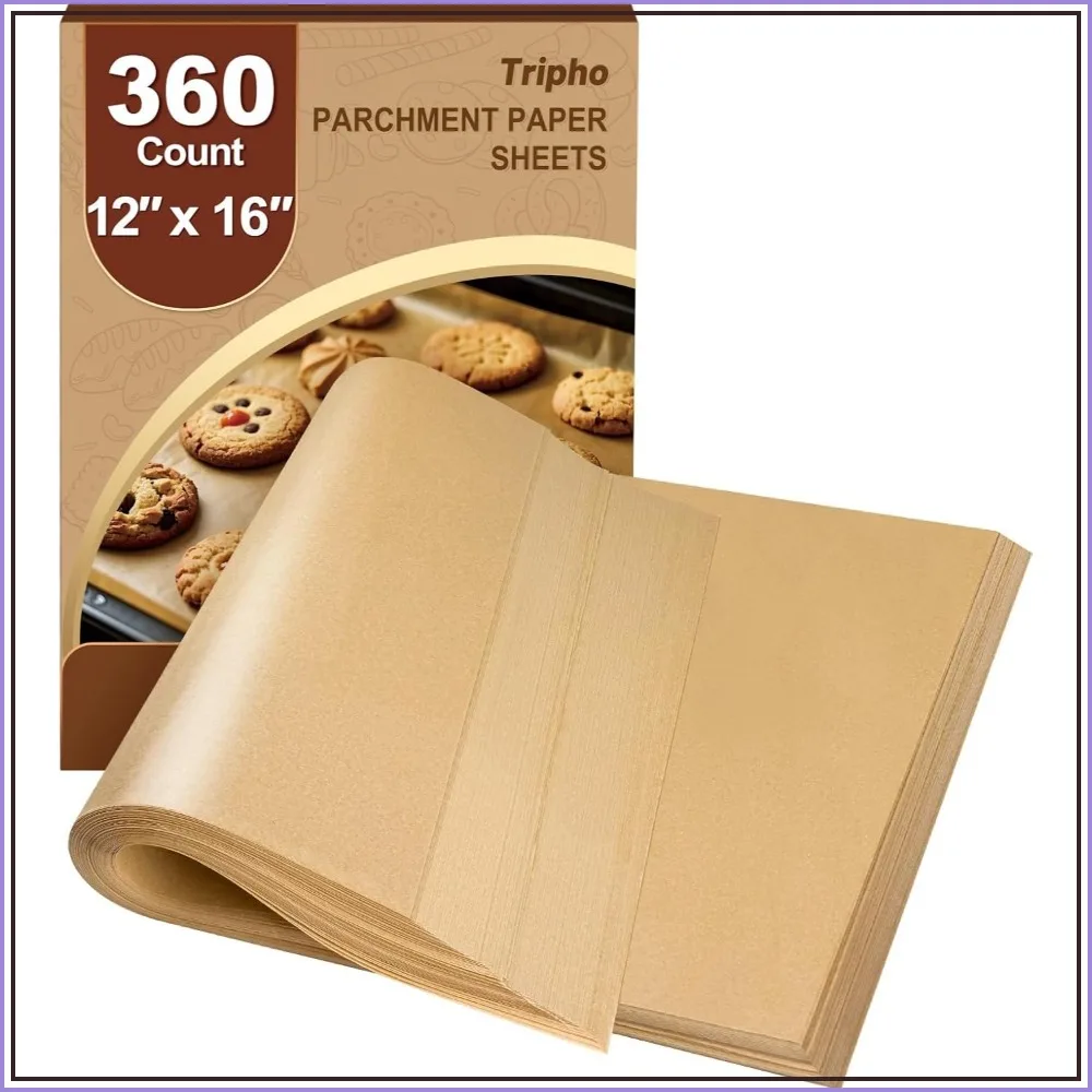 360 Count 12"x16" Heavy Duty Parchment Paper Sheets for Baking, No-Stick & No-Leak, Pre-cut for Oven, Air Fryer, Microwave