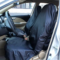 AUTO HIGH Fundas impermeables para asientos de automóvil Par frontal Protector de asiento de nailon Universal para la mayoría de automóviles, furgones, SUV, camiones - Negro