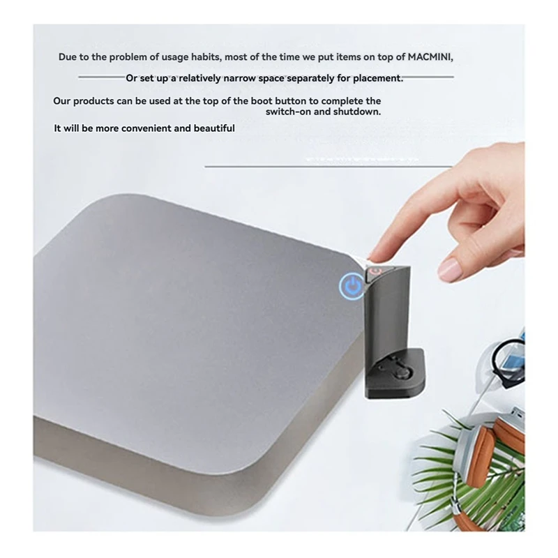 Botão liga / desliga montado na parte superior para Mac Mini M4/M4 Pro - Fácil instalação, experiência de usuário aprimorada