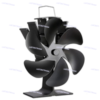 Upgraded Wood Stove Fan Heat Powered Stove Fan 6-Blade Fireplace Fan Saving Wood Fuel for Wood Burner Stove Non Electric