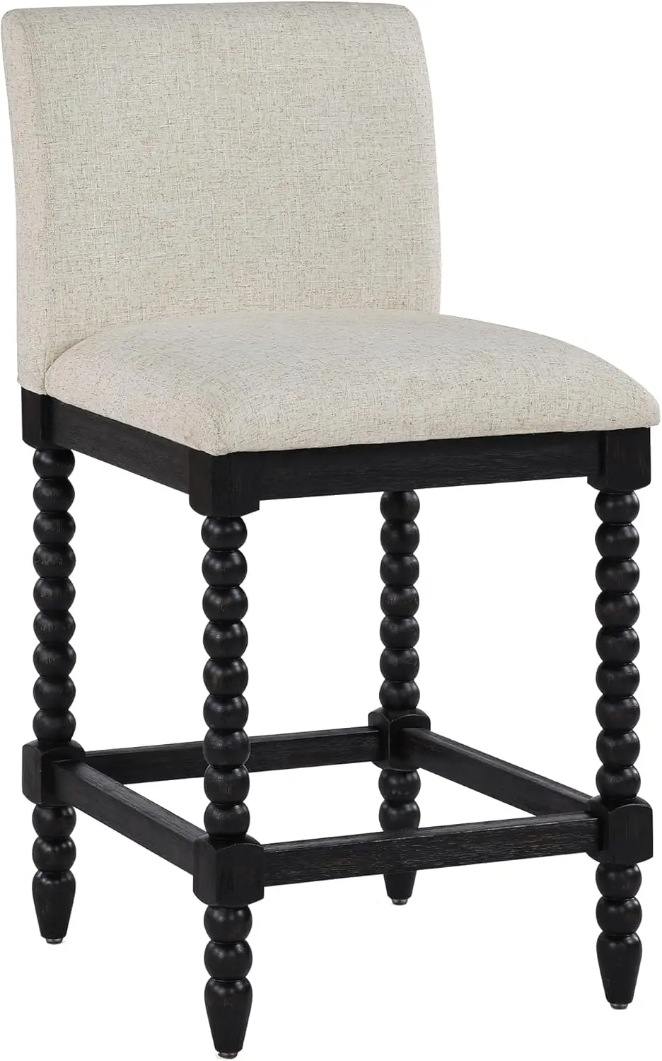 Taburete de madera para mostrador con husillo, asiento acolchado con resorte, silla para isla de cocina de granja de 26'